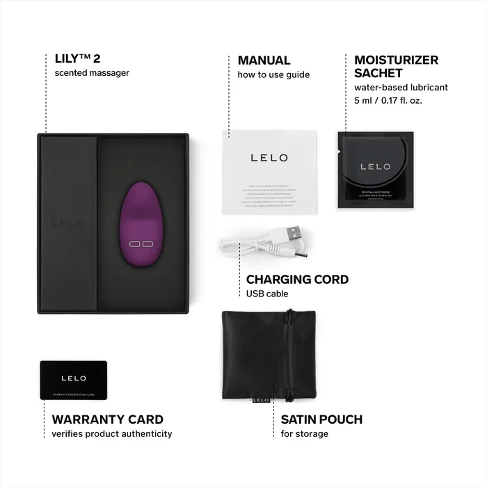 LELO Lily 2 Plum Bordeaux Chocolat Vibrator Personal Massager LELO Female Sex Toys