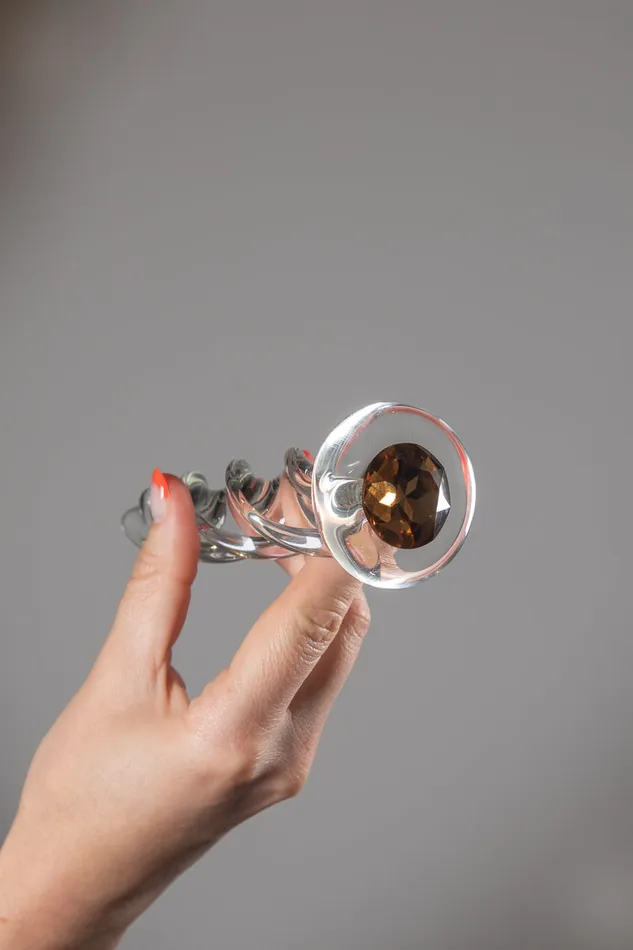 Crystal Delights Gold Twist dildo Posmo Dildos