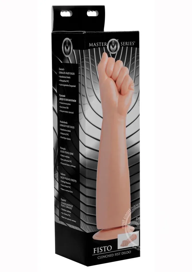 Dildos XR Brands Master Series Fisto Realistic Clenched Fist Dildo Flesh 13 Inches