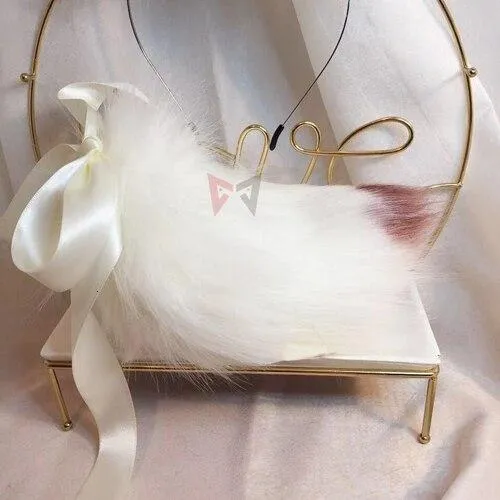 Hair Accessories Speckle Rabbit Ears Headband White Tail Bdsm Pet Play Cosplay House of Dasein Vibrators