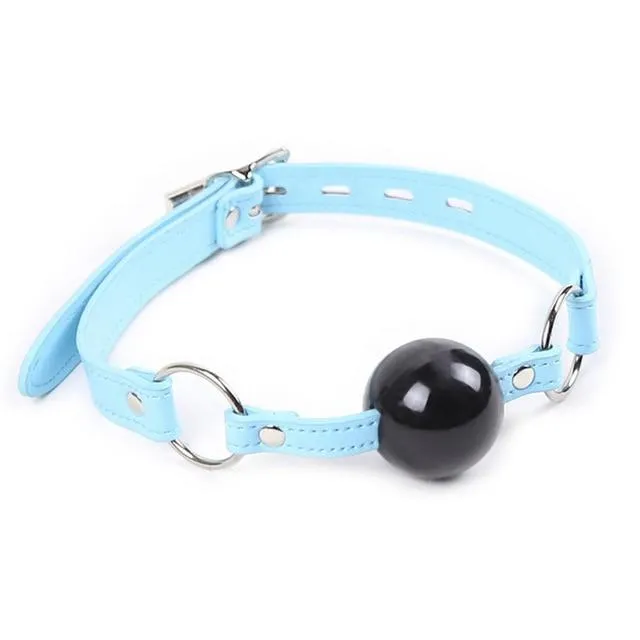 Vibrators House of Dasein Gags Pink Blue Silicone Ball Gag Locking Adjustable Bdsm Bondage Restraints