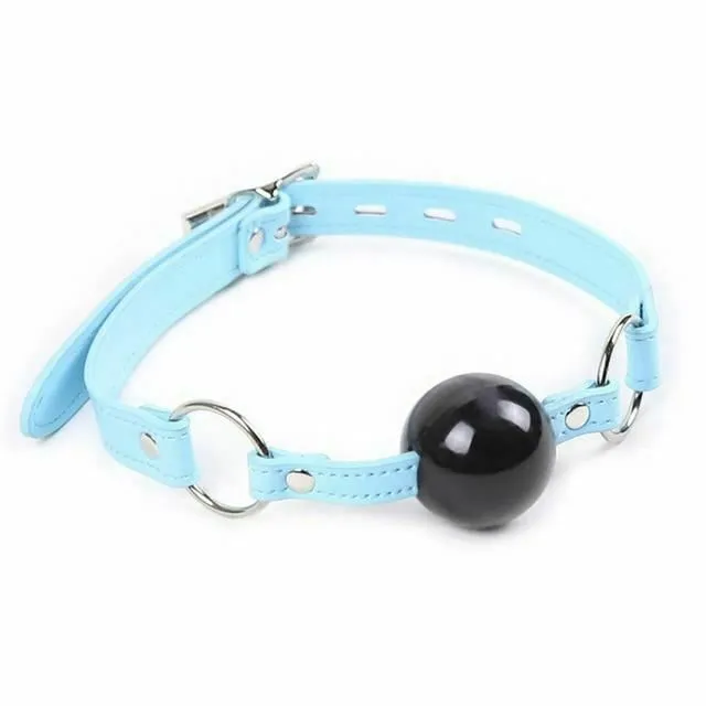Vibrators House of Dasein Gags Pink Blue Silicone Ball Gag Locking Adjustable Bdsm Bondage Restraints