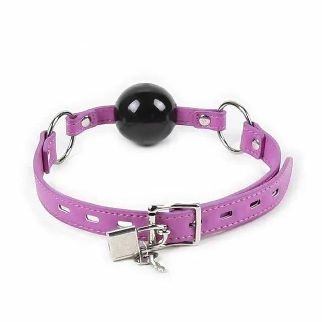 Vibrators House of Dasein Gags Pink Blue Silicone Ball Gag Locking Adjustable Bdsm Bondage Restraints