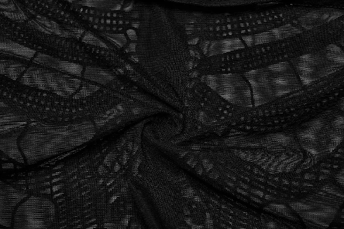 Anal EVEs SECRETS Black Mesh Halter Top with Embroidered Gothic Skeleton