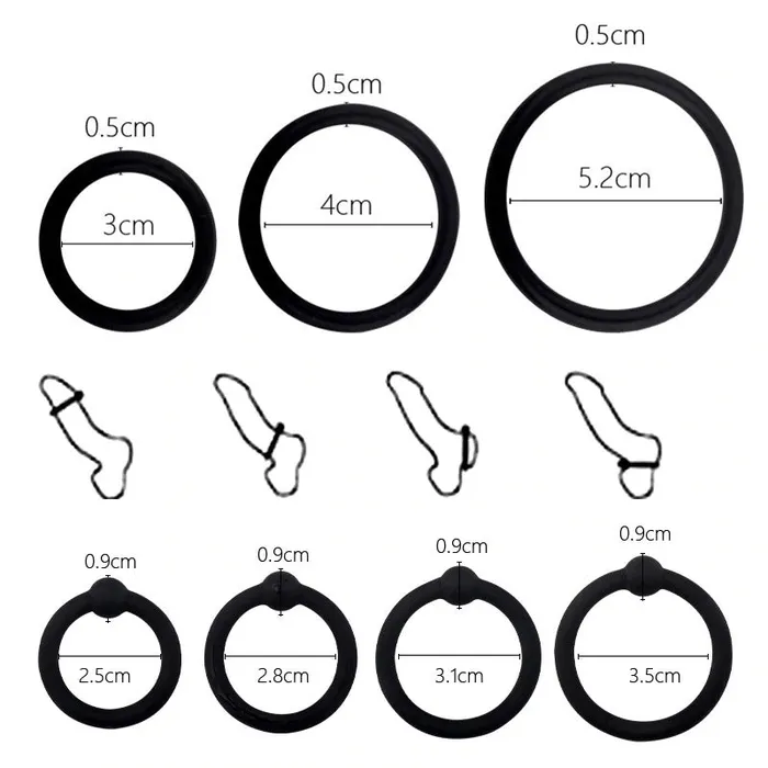Couples EVEs SECRETS Cock Ring Set Simple High Elasticity Cock Rings Sex Toys for Men