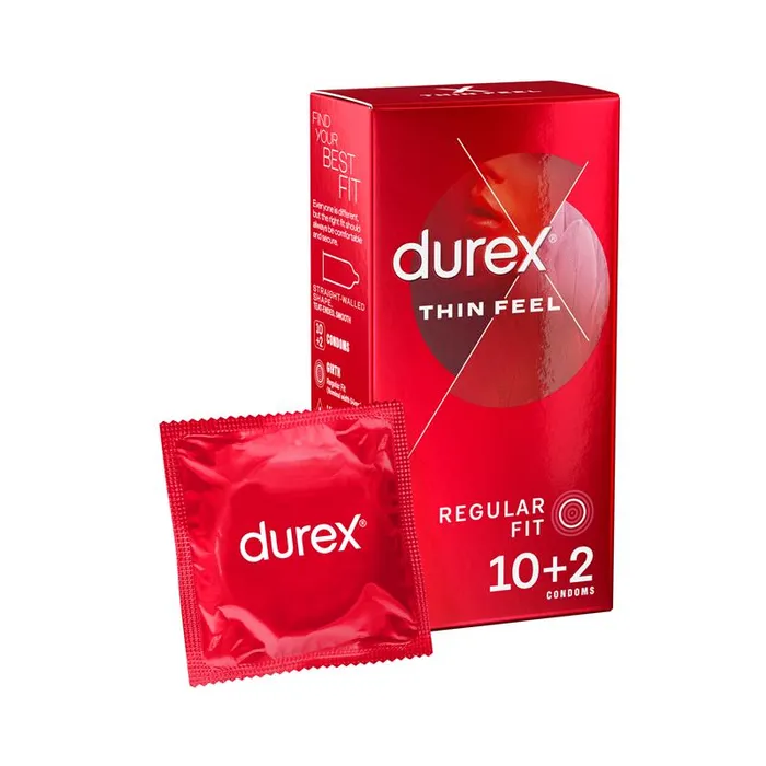 Female Sex Toys Durex Durex Thin Feel REGULAR FIT Condoms 12 Pack