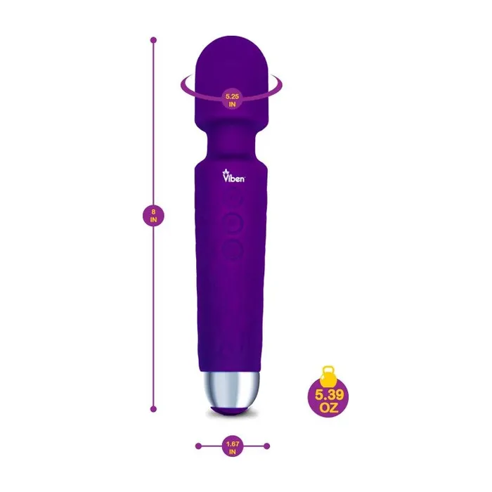 Viben Vibrators Viben Tempest Travel Wand Massager Violet