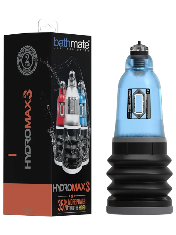 Bathmate Hydromax3 Penis Pump 13 Inches Blue Calvista Male Sex Toys