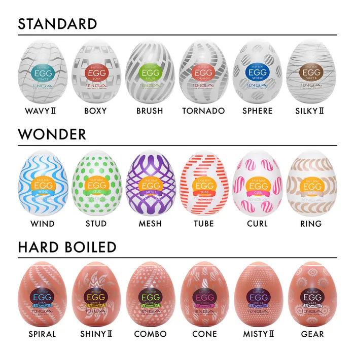 Male Sex Toys Tenga EGG Hard Boiled II Cone Masturbator Tenga