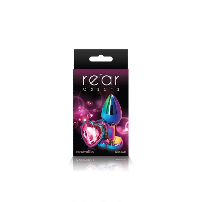 Rear Assets Multicolor Heart Plug Small Pink NS Novelties Anal Rear Assets Multicolor Heart Plug Small Pink NS Novelties Anal