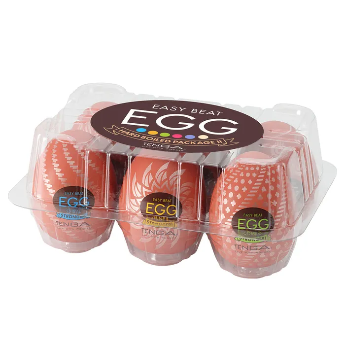 Tenga Tenga Egg Hard Boiled II Masturbator 6 Pack Male Sex Toys