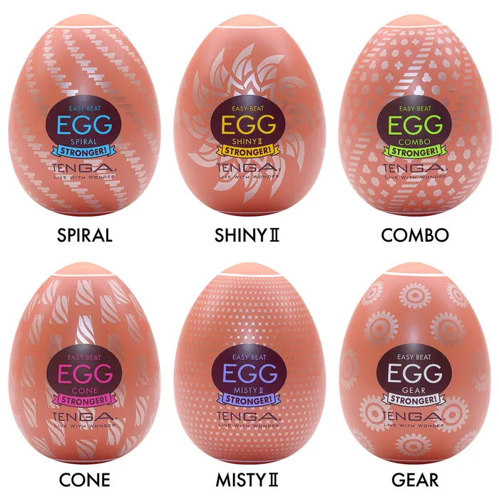 Tenga Tenga Egg Hard Boiled II Masturbator 6 Pack Male Sex Toys