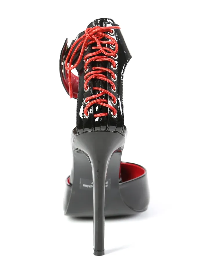 Anal HonourSkintwocom Black and Red Lace Heels UK 6 Anal HonourSkintwocom Black and Red Lace Heels UK 6