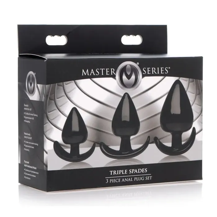 Anal Master Series Triple Spades 3 Piece Anal Plug Set Anal Master Series Triple Spades 3 Piece Anal Plug Set
