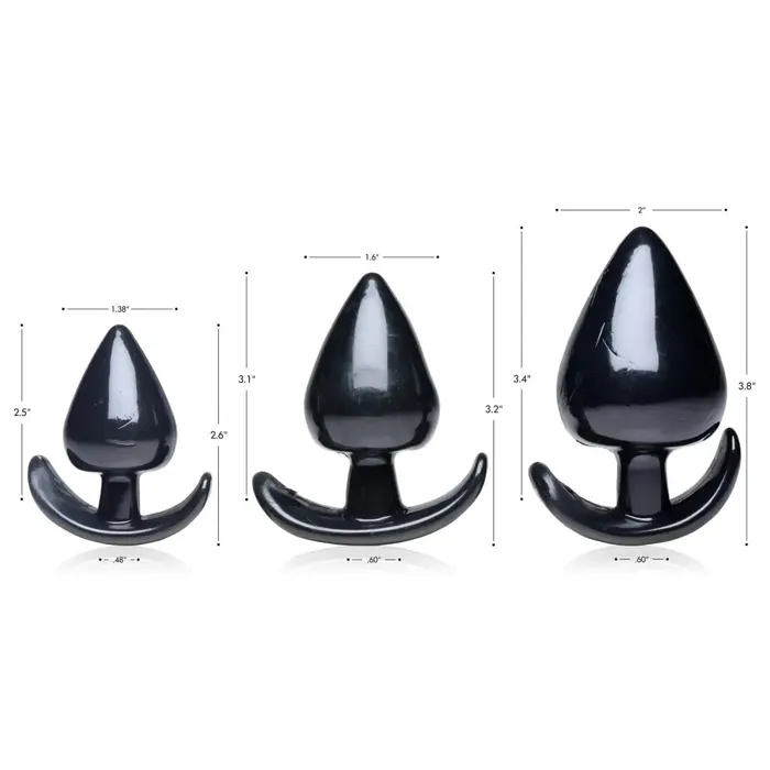 Anal Master Series Triple Spades 3 Piece Anal Plug Set Anal Master Series Triple Spades 3 Piece Anal Plug Set