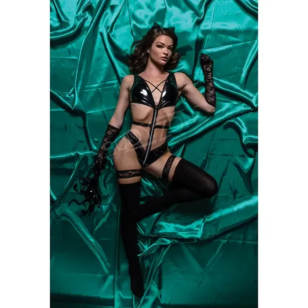 BodyZone Apparel Couples Role Play Kinky Kitty Cat 6 Piece Lingerie Set
