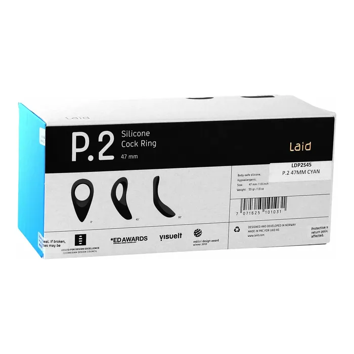 Laid P2 Stretch Cock Ring Blue 47 mm Laid Male Sex Toys