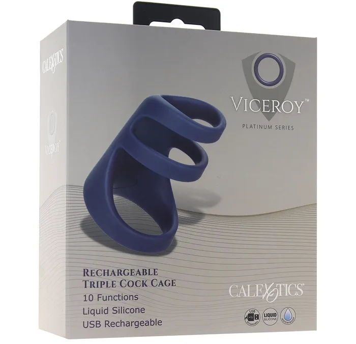 Male Sex Toys CalExotics Viceroy Rechargeable Triple Cock Cage