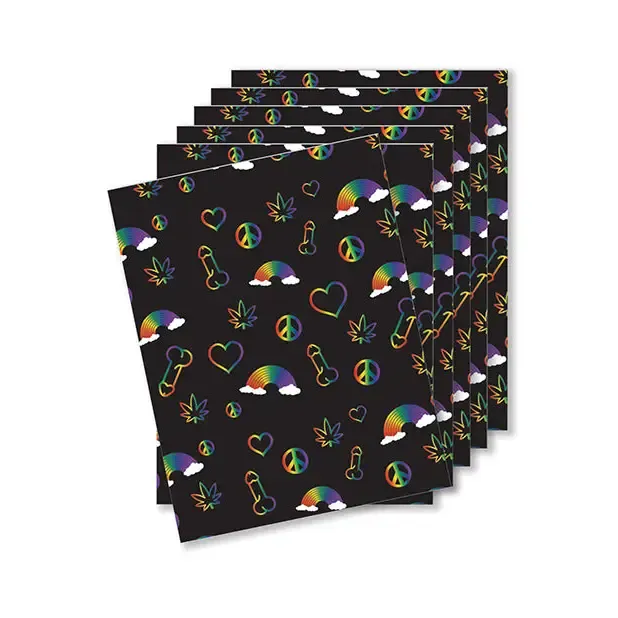 Male Sex Toys Rainbow Penis Naughty Greeting Card Pack Of 6 KushKards