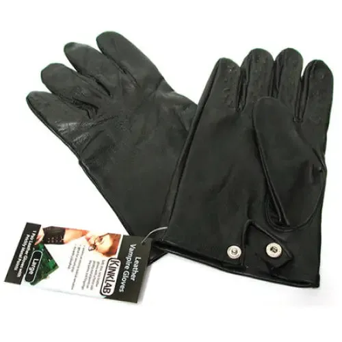 Mens Underwear KinkLab Leather Vampire Gloves Extra Large