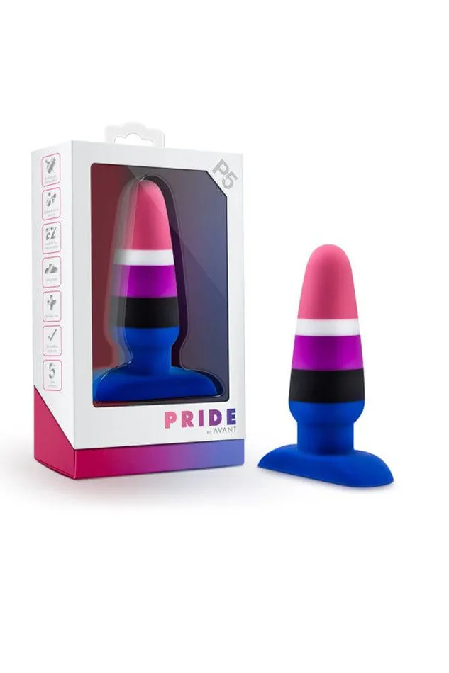 Anal Blush Novelties Avant Pride P5 Fluid Silicone Butt Plug Blush