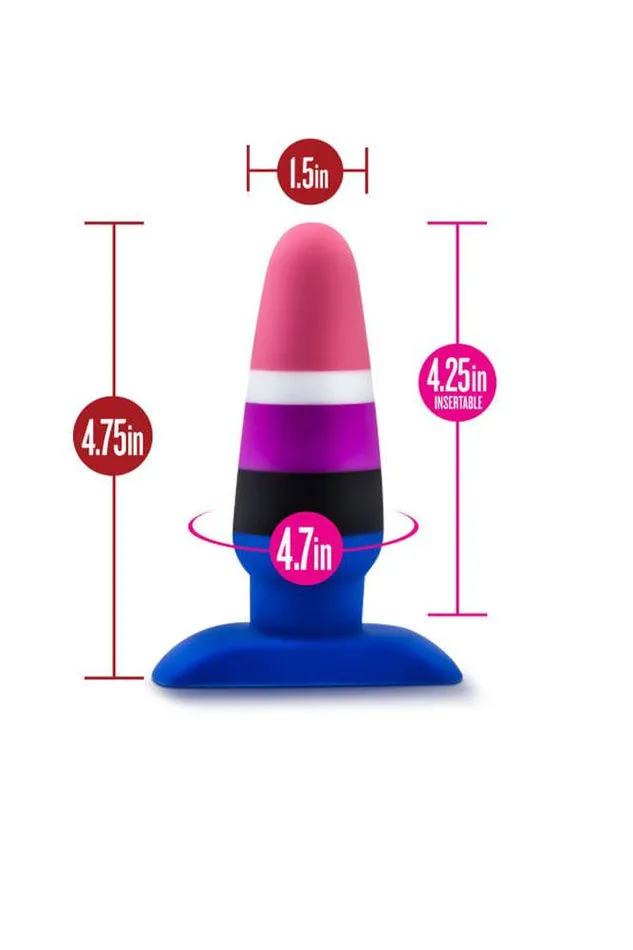 Anal Blush Novelties Avant Pride P5 Fluid Silicone Butt Plug Blush