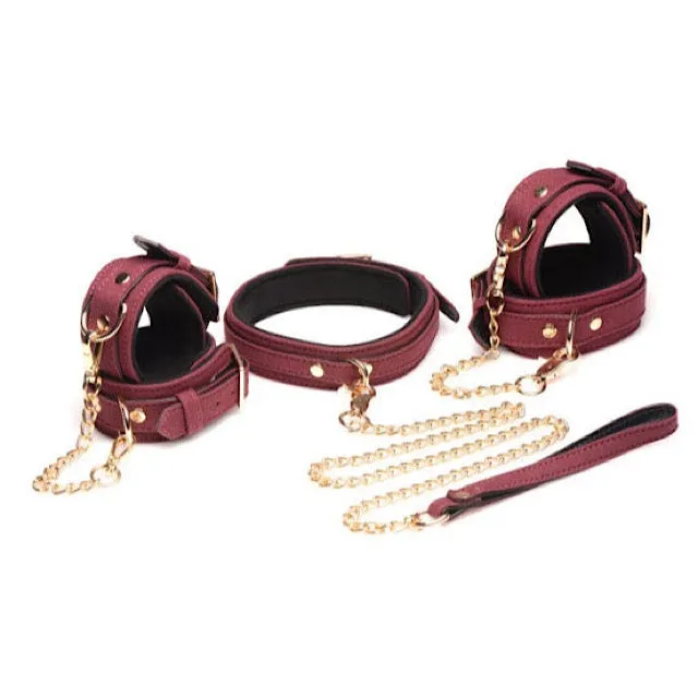 Anal Master Series 6 Pc Vegan Bondage Set Various Materials