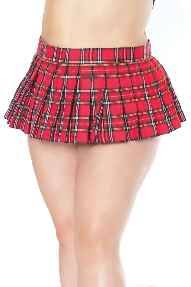 Coquette Male Sex Toys Coquette 22138 PLUS School Girl Skirt Plaid OSXL