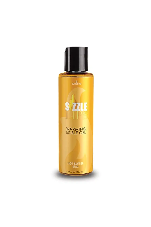 Enhancers Sensuva Sensuva Sizzle Lips Edible Warming Gel 42oz Butter Rum