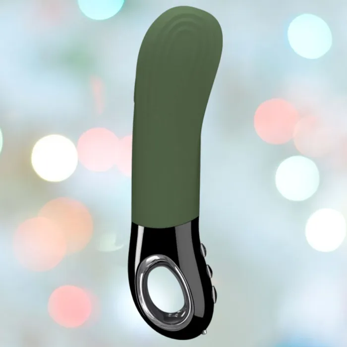 Fun Factory Manta Rechargeable Vibrating Male Stroker For Men Moss Green Fun Factory Male Sex Toys