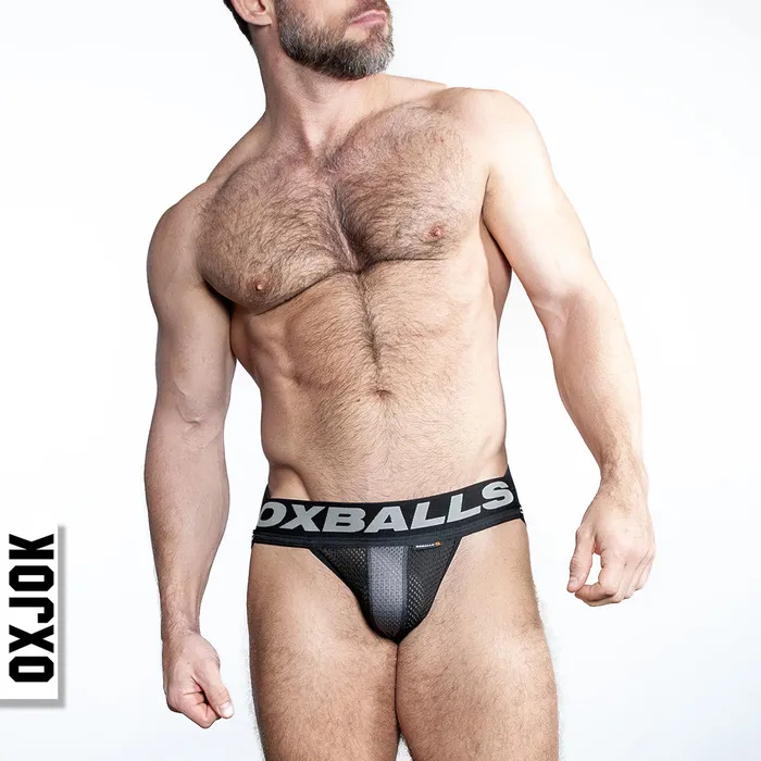 OXJOK Airmesh Jockstrap Tar Black OXBALLS Anal