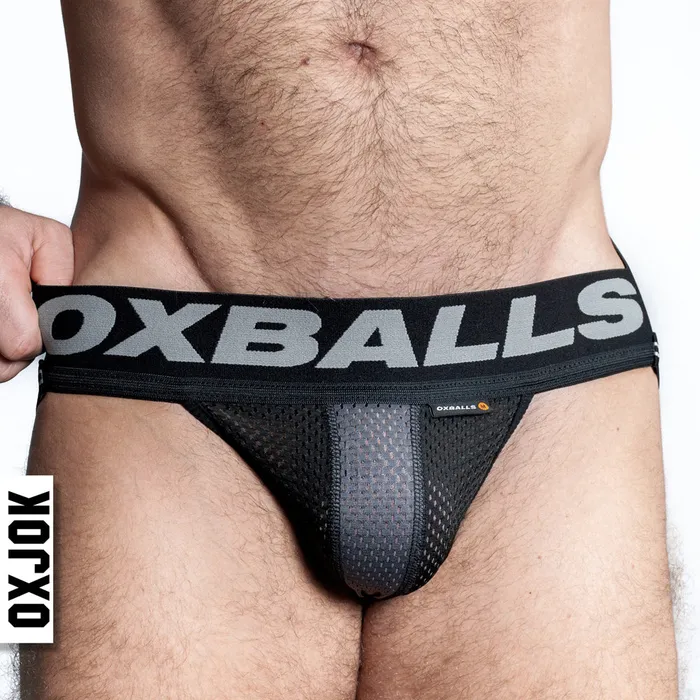 OXJOK Airmesh Jockstrap Tar Black OXBALLS Anal