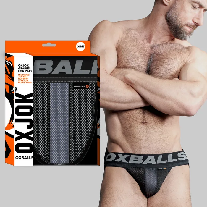 OXJOK Airmesh Jockstrap Tar Black OXBALLS Anal