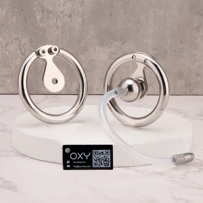 Oxyshop CH47 Negative Chastity Cage with Catheter Male Sex Toys