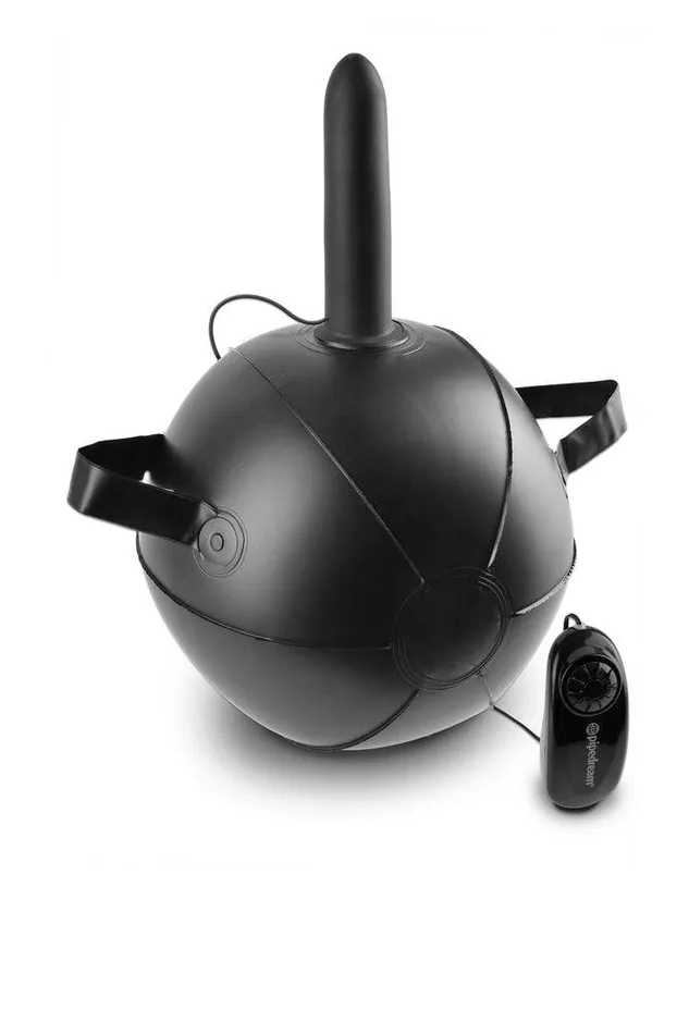 Pipedream Dildos Pipedream King Cock Vibrating Mini Sex Ball with Realistic Dildo 6 inch BeigeBlack