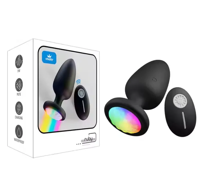 Remote Control Vibrating Anal Plug with LED Light Adultskart Male Sex Toys Remote Control Vibrating Anal Plug with LED Light Adultskart Male Sex Toys