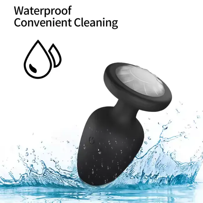 Remote Control Vibrating Anal Plug with LED Light Adultskart Male Sex Toys