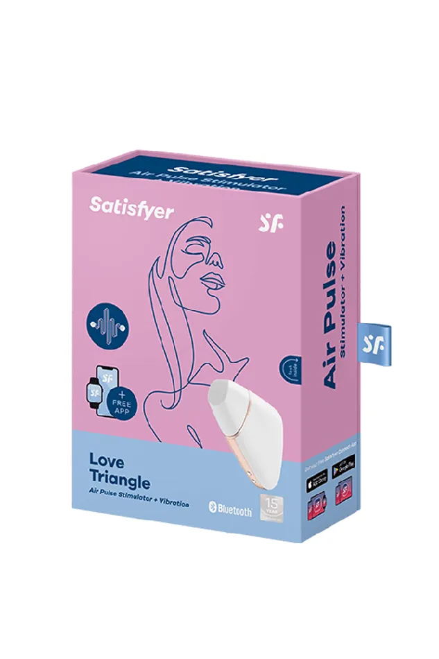 Satisfyer Vibrators Satisfyer Love Triangle Bluetooth Air Pulse Clitoral Stimulator Various Colors