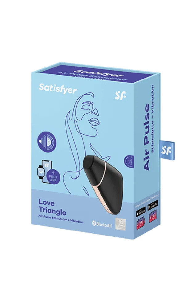 Satisfyer Vibrators Satisfyer Love Triangle Bluetooth Air Pulse Clitoral Stimulator Various Colors