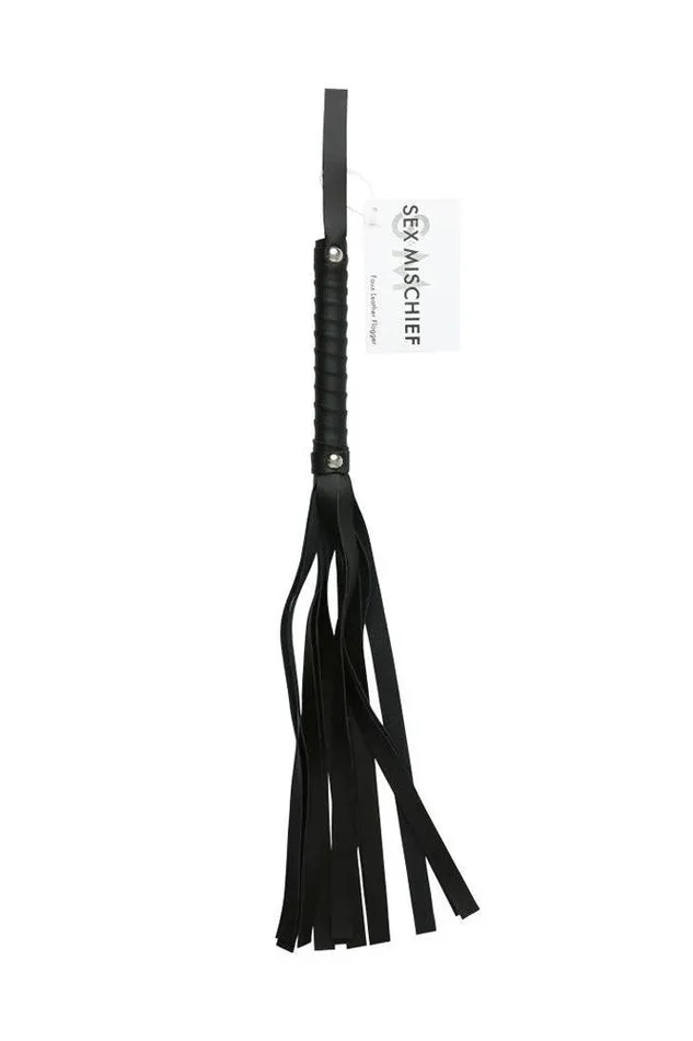 Sex Mischief Couples Sex Mischief Faux Leather Flogger Black