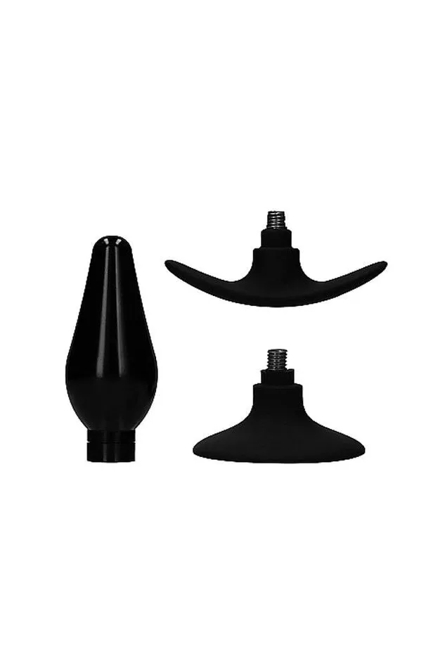 Shots Toys Anal Ouch by Shots Toys Interchangeable Butt Plug Set Black