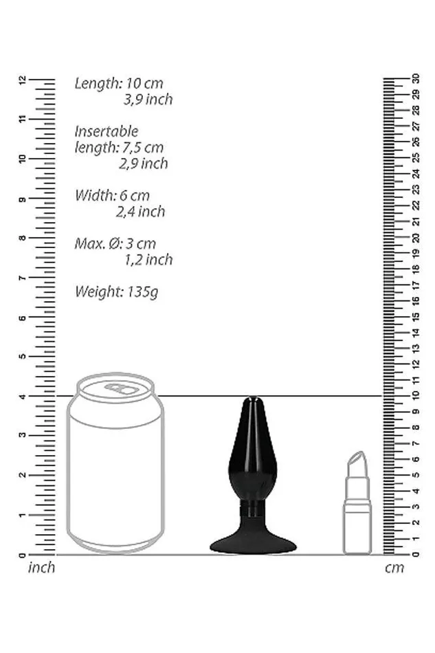 Shots Toys Anal Ouch by Shots Toys Interchangeable Butt Plug Set Black