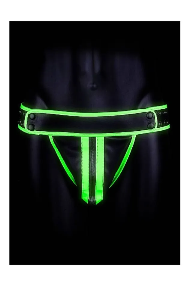 Shots Toys Dildos Ouch by Shots Toys Glow Striped Jock Strap Style 2 Glow in the Dark