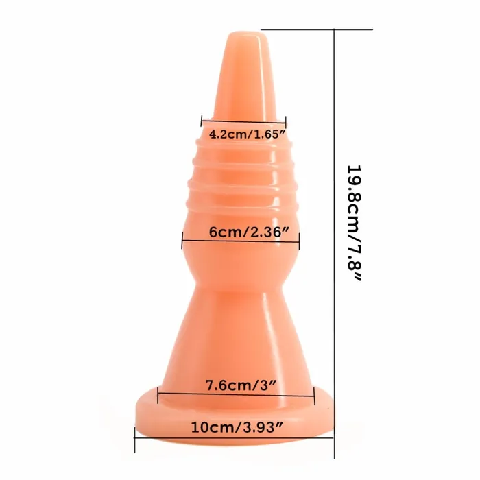 Anal FAAK Big Butt Plug Funnel Shape Anal Plug Screw Thread Dildo Adult Game Anal Trainer Sex Toys for Men Women Prostate Massage LAZADASEXTOYS