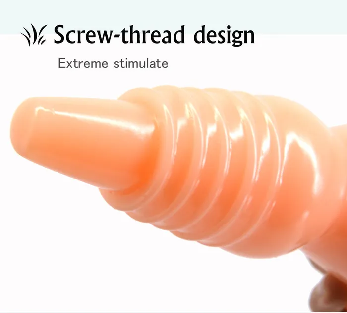 Anal FAAK Big Butt Plug Funnel Shape Anal Plug Screw Thread Dildo Adult Game Anal Trainer Sex Toys for Men Women Prostate Massage LAZADASEXTOYS