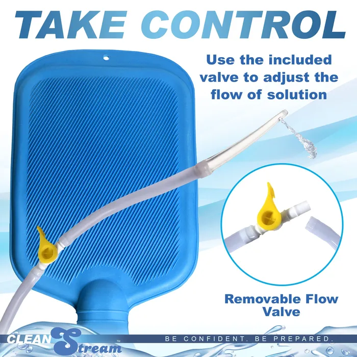 Couples CleanStream Deluxe Shower Enema Kit with 5 Tips