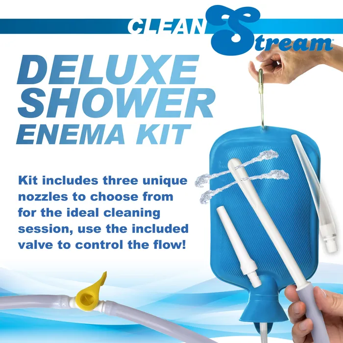 Couples CleanStream Deluxe Shower Enema Kit with 5 Tips