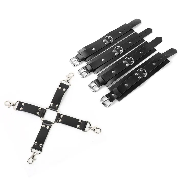 Dashdiamondx Harness Cross and Handcuffs Set Female Sex Toys