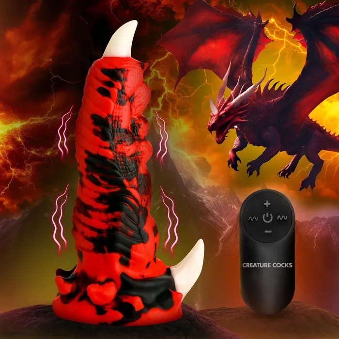 Female Sex Toys Creature Cocks Red Talon Vibrating Silicone Dildo