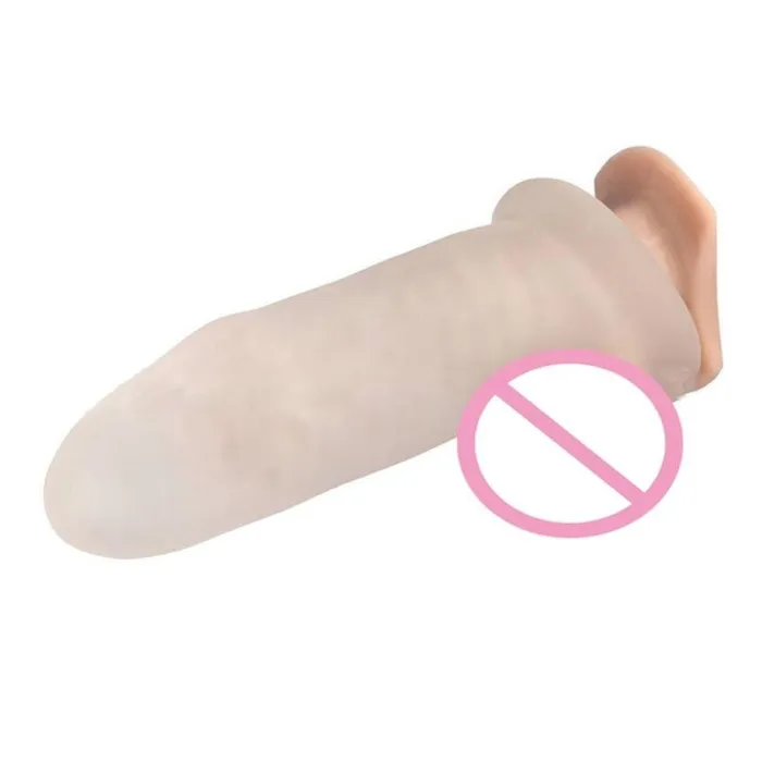 Lovegasm Full Coverage Sleeve Thick Silicone Cock Extender Male Sex Toys